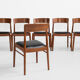 Midcentury Danish set of 8 dining chairs in teak by Henning Kjaernulf for Korup Stolefabrik