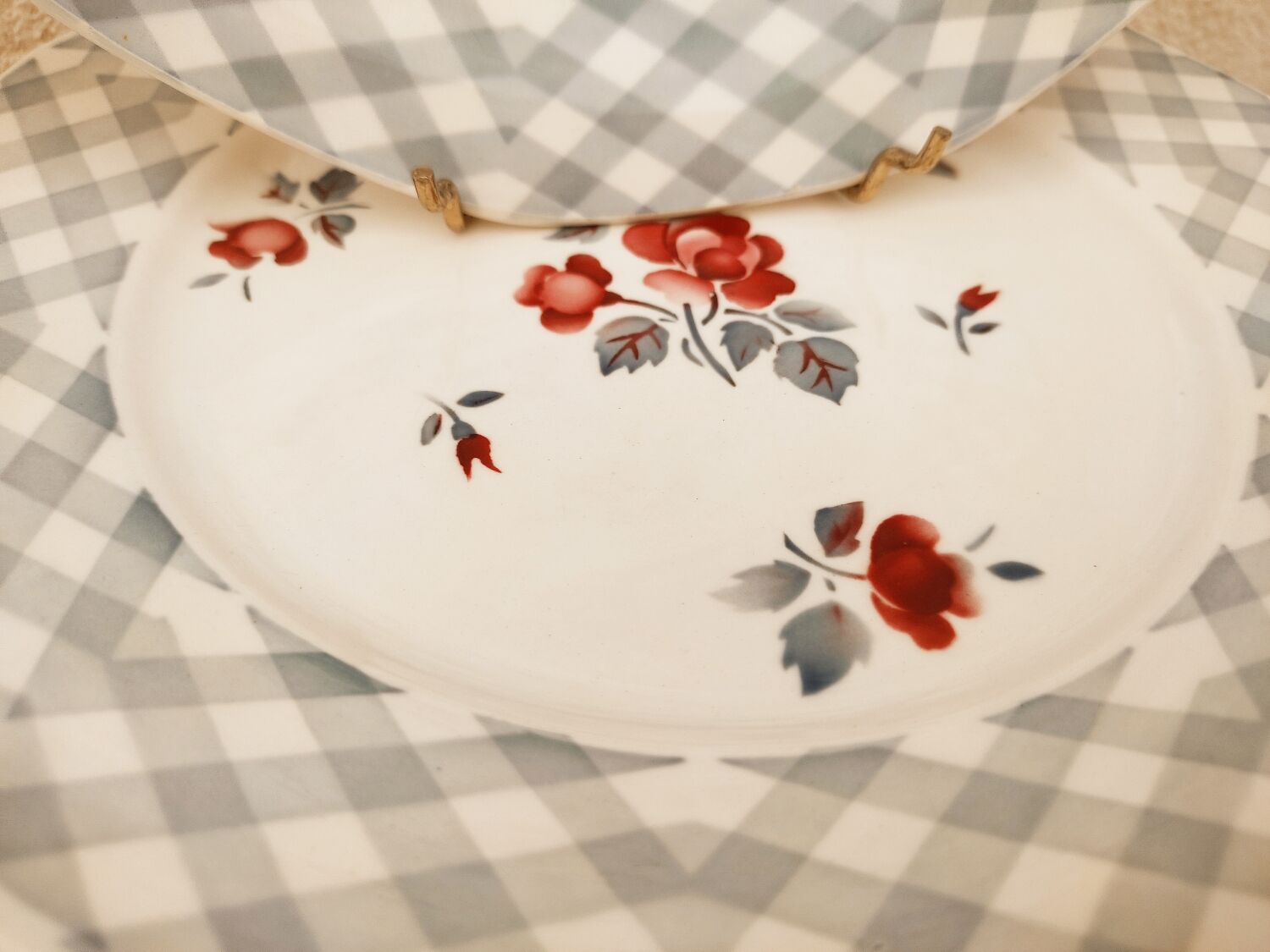 6 flat Digoin Bastia earthenware plates