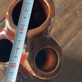 Vintage TriFlore Vase, Vallauris Ceramic, H 16 cm