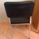 Chair in faux black leather and chrome metal / vintage 60-70s