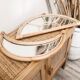 Rattan moon mirror and vintage bohemian cannage