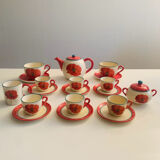 Lunéville porcelain coffee/tea service - "Poppy" collection