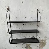 Black metal string shelf