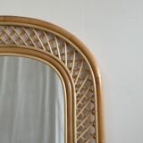 Rattan foot mirror with braces H:2m