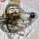 Magnificent Cascade Chandelier in Brass & Crystal Glass 1970s Vintage