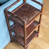 Vintage rattan rose shelf