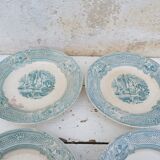 Set of 6 plates to serve 1800 English ceramic primavesi - its Cardiff
