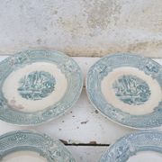 Set of 6 plates to serve 1800 English ceramic primavesi - its Cardiff