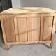 Louis XV style curved chest of drawers with 4 drawers in raw solid oak