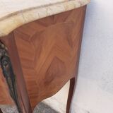 Louis XV Marquetry Style Bedside