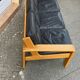 3-seater sofa in oak and leather design Eesko Pajamies for Asko model Bonanza 1970