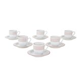 Set of porcelain cups, Italian design, 1980s, production: Italy