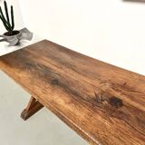 19th century brutalist oak table