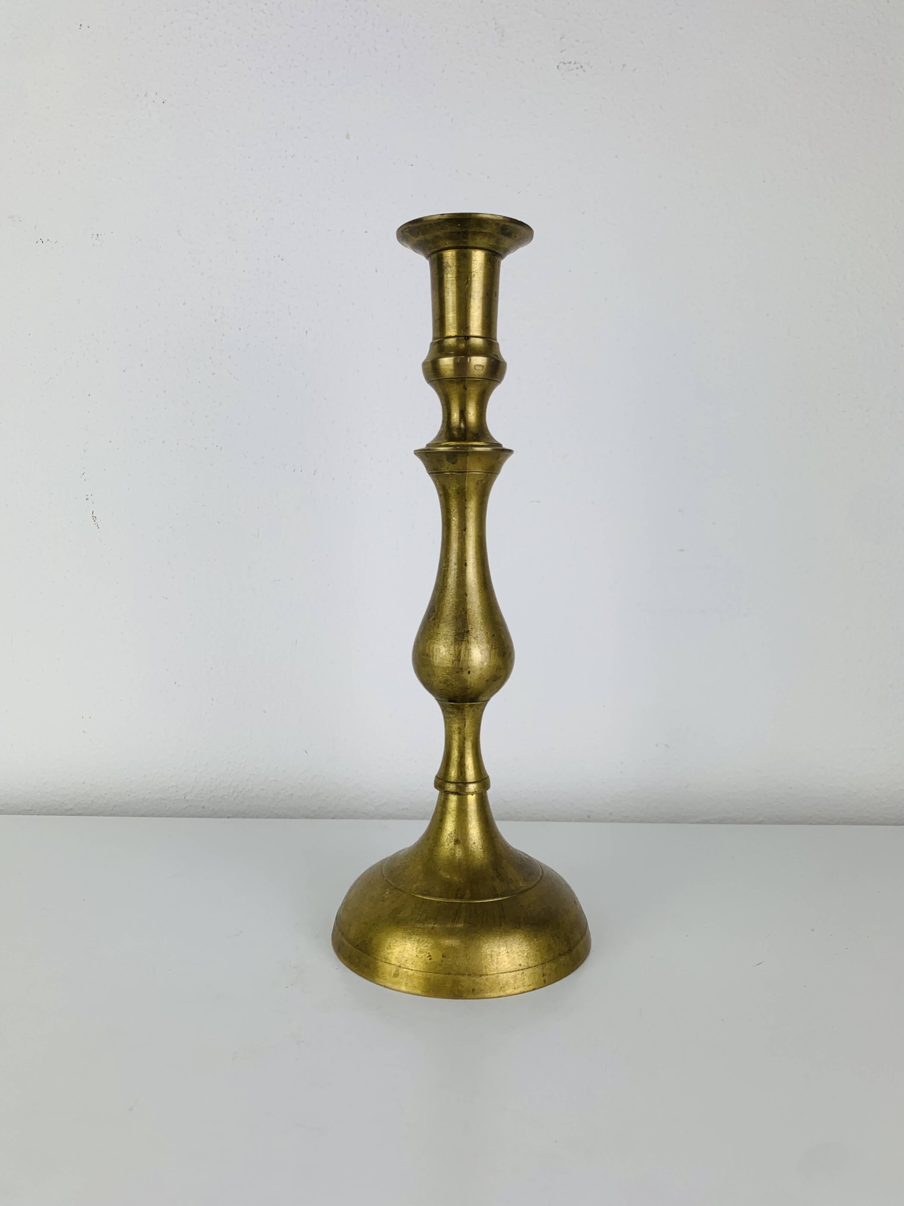 Vintage brass candlestick 26 cm