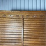 Solid oak notary double curtain filing cabinet 1900