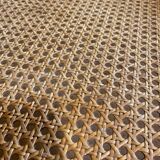 Rattan and cane shelf