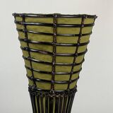 Lampadaire en bambou et tissu