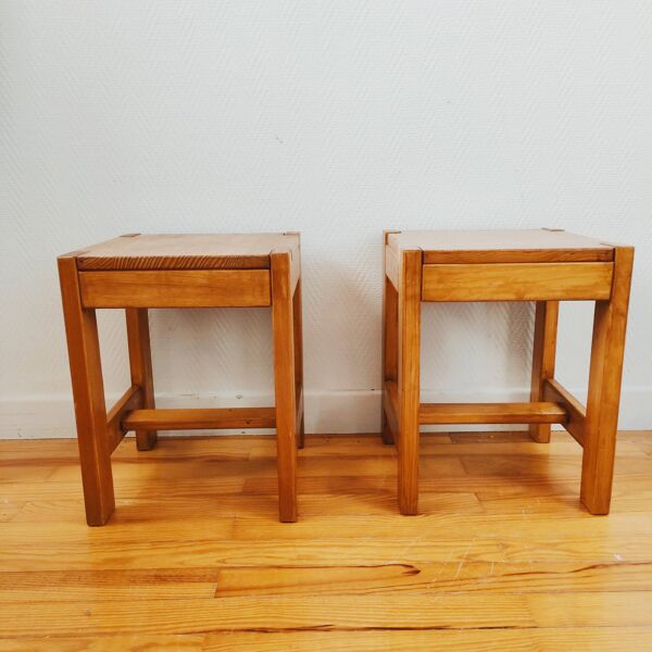 Paire de bouts de canapé vintage style scandinave