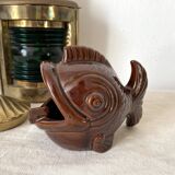 Vintage ceramic zoomorphic fish ashtray