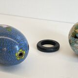 Vintage cloisonné enameled collectible eggs
