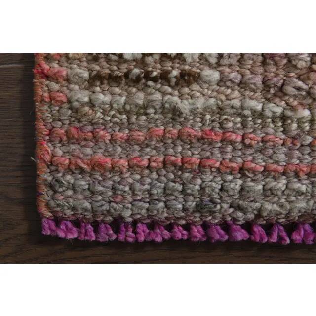1970s Turkish Oushak Handmade Wool Cotton Pink Runner Rug 78x345