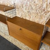 60's 70's oak string shelf module by Kajsa & Nils "Nisse" Strinning Sweden