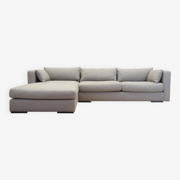 Grey corner sofa, Scandinavian design, 00s