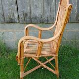 Rattan armchair 60s/70s