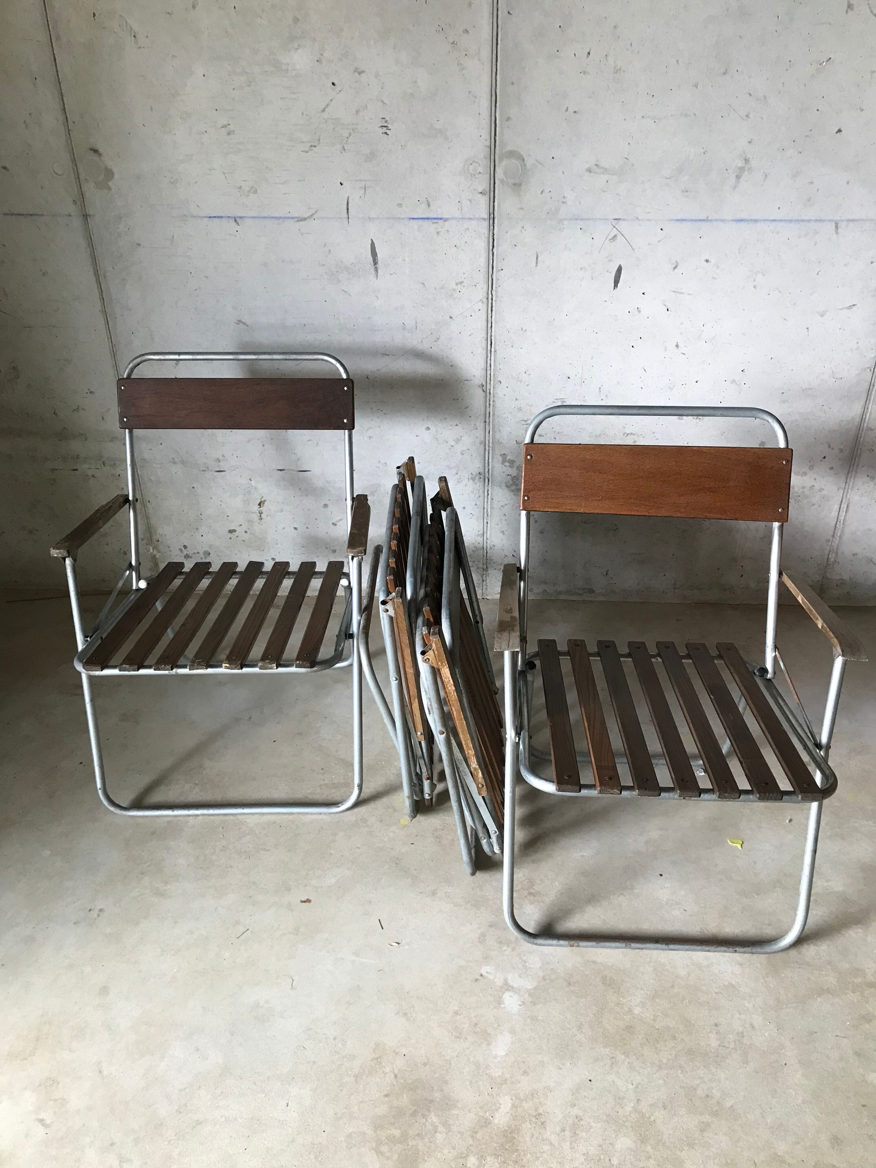Set of 4 vintage camping chairs