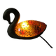 Night light lamp a swan in resin and stained glass glass deco office living room