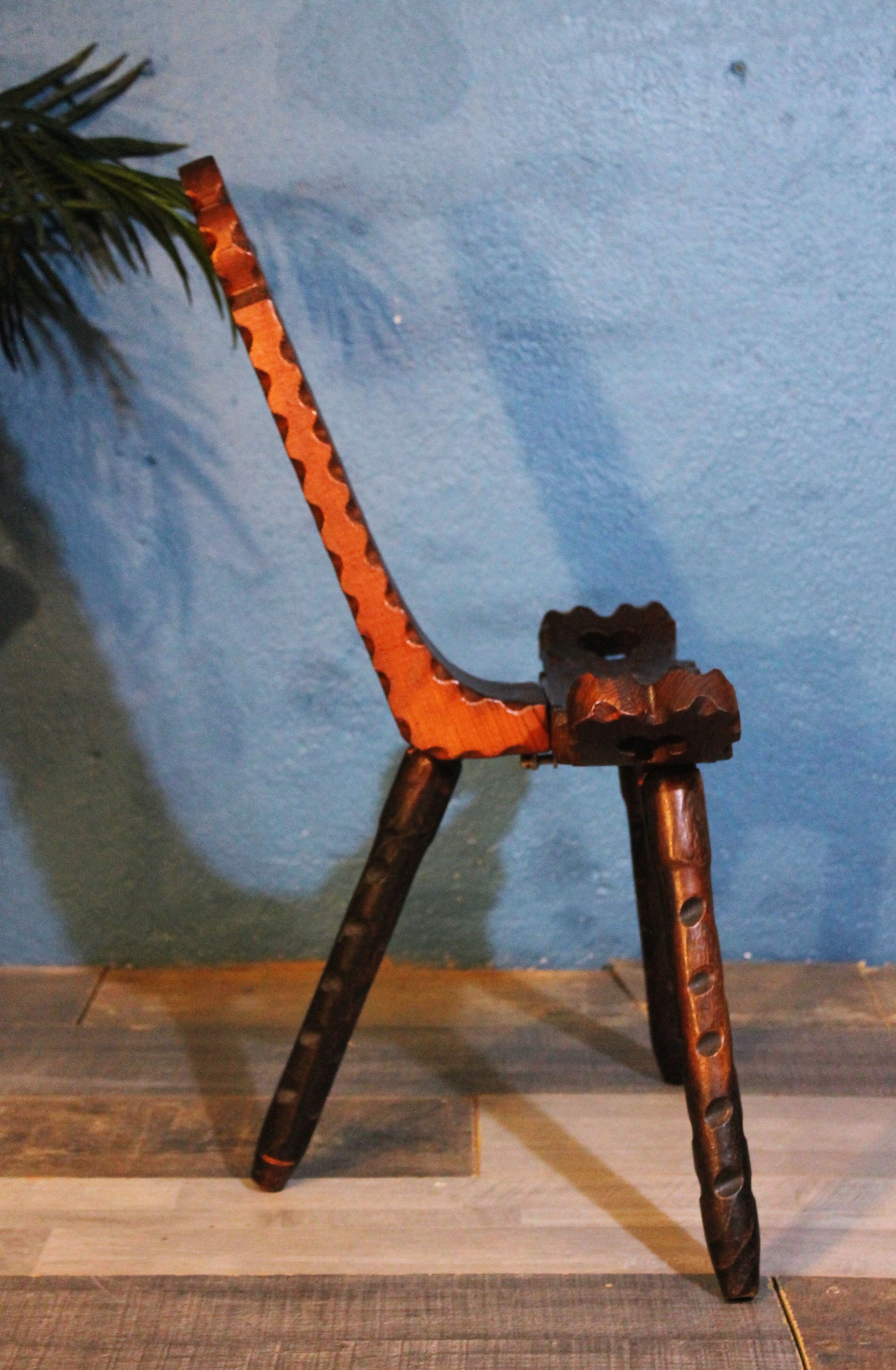 Brutalist tripod chairs 1960