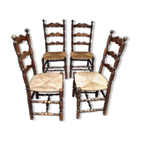 set of 4 louis XIII chairs mulched