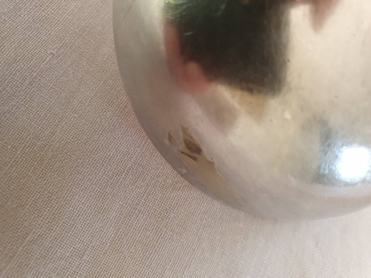 Louche set and 8 tablespoons Alfenide Christofle