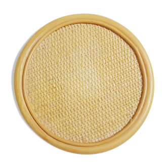 Round rattan table mat