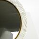 Pair of rare small Mid Century Modern table mirrors with expanded metal fra