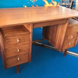 Mahogany writing desk 6 drawers 1960