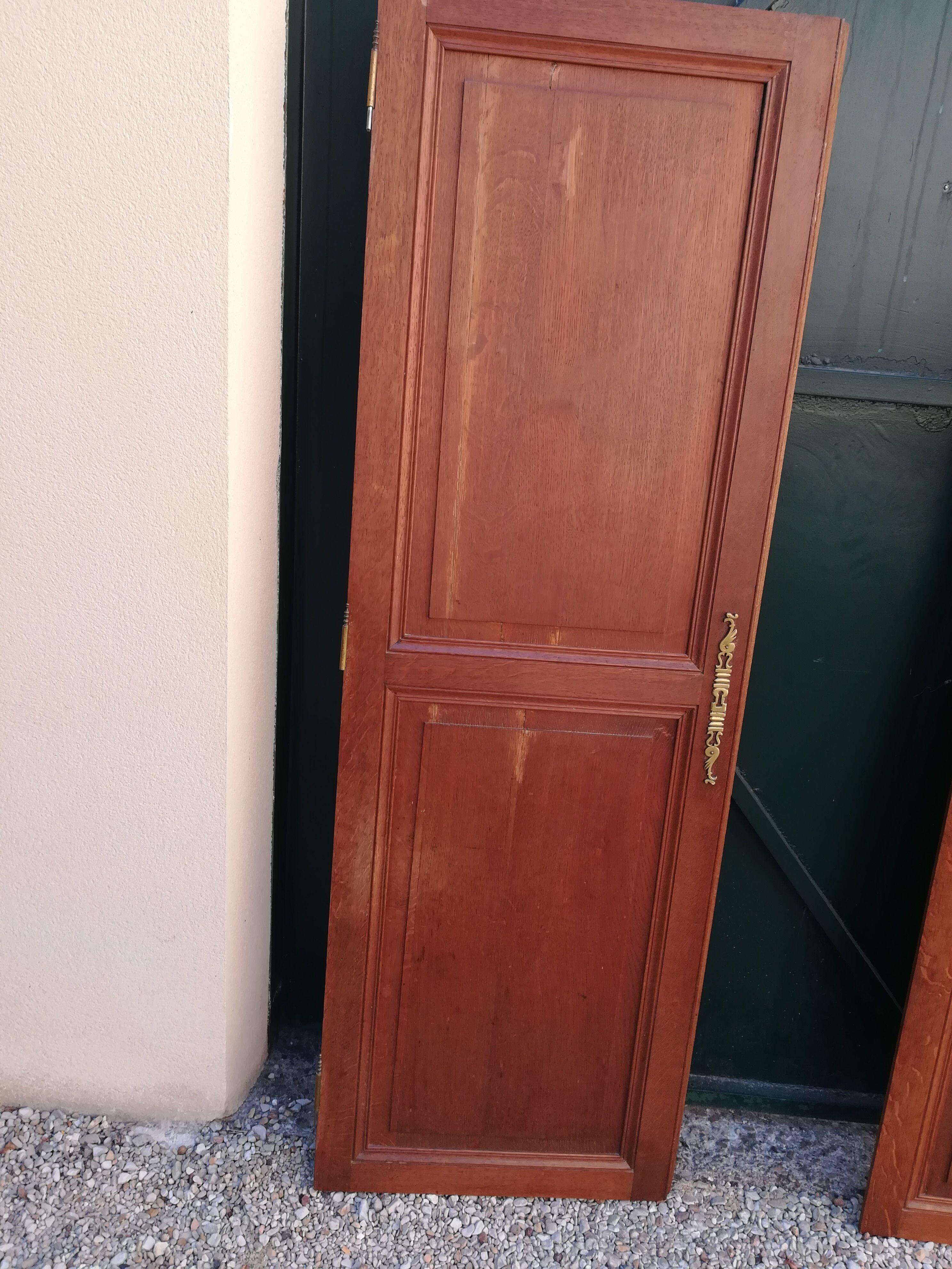 Pair of oak cabinet doors