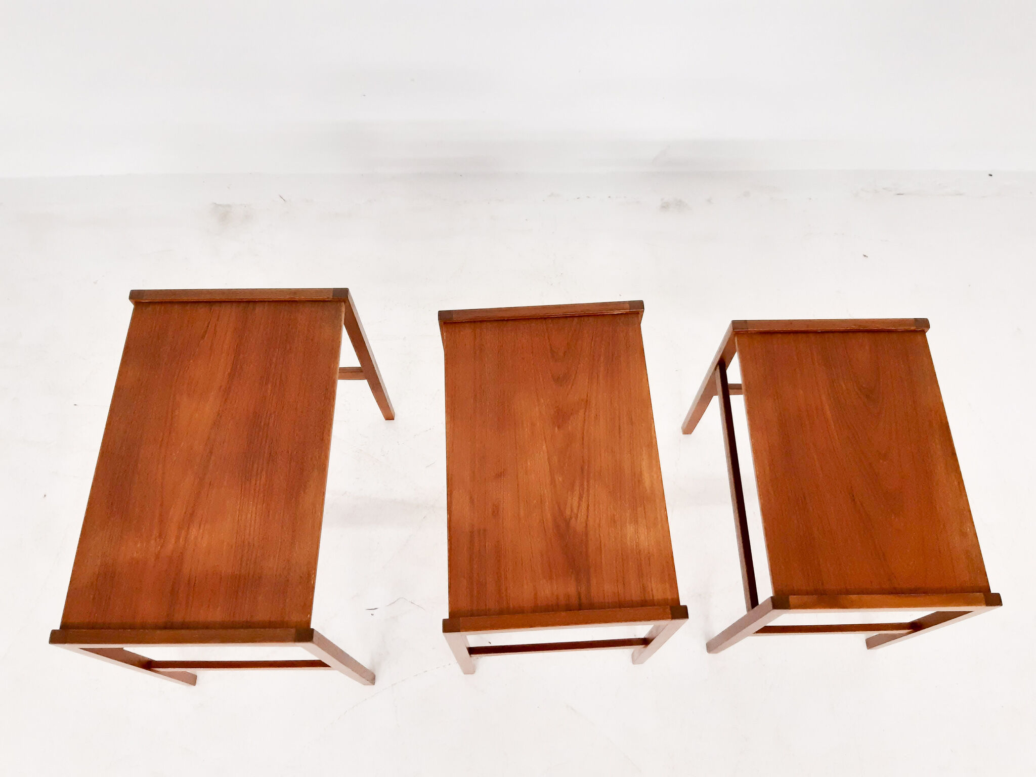 Mid-century teak nesting tables, The Netherlands 1950's