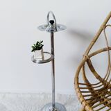 Free-standing ashtray, with mirror shelf