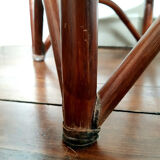 Rattan shelf and smoked glass 1970