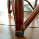Rattan shelf and smoked glass 1970