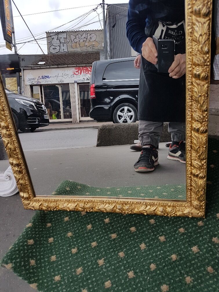 Golden mirror, francesca model 175 x 55 cm