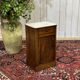 Nightstand in walnut with a white marble top, 19th century.