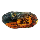 1950s large ashtray completely hand-blown and handcrafted in Murano glass, made in Italy - 18 cm