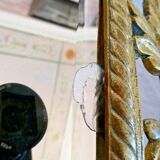 Paire de miroirs en bronze de style rocaille fin xixe
