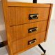 Vintage Italian design desk from the 1960s in wood and metal.