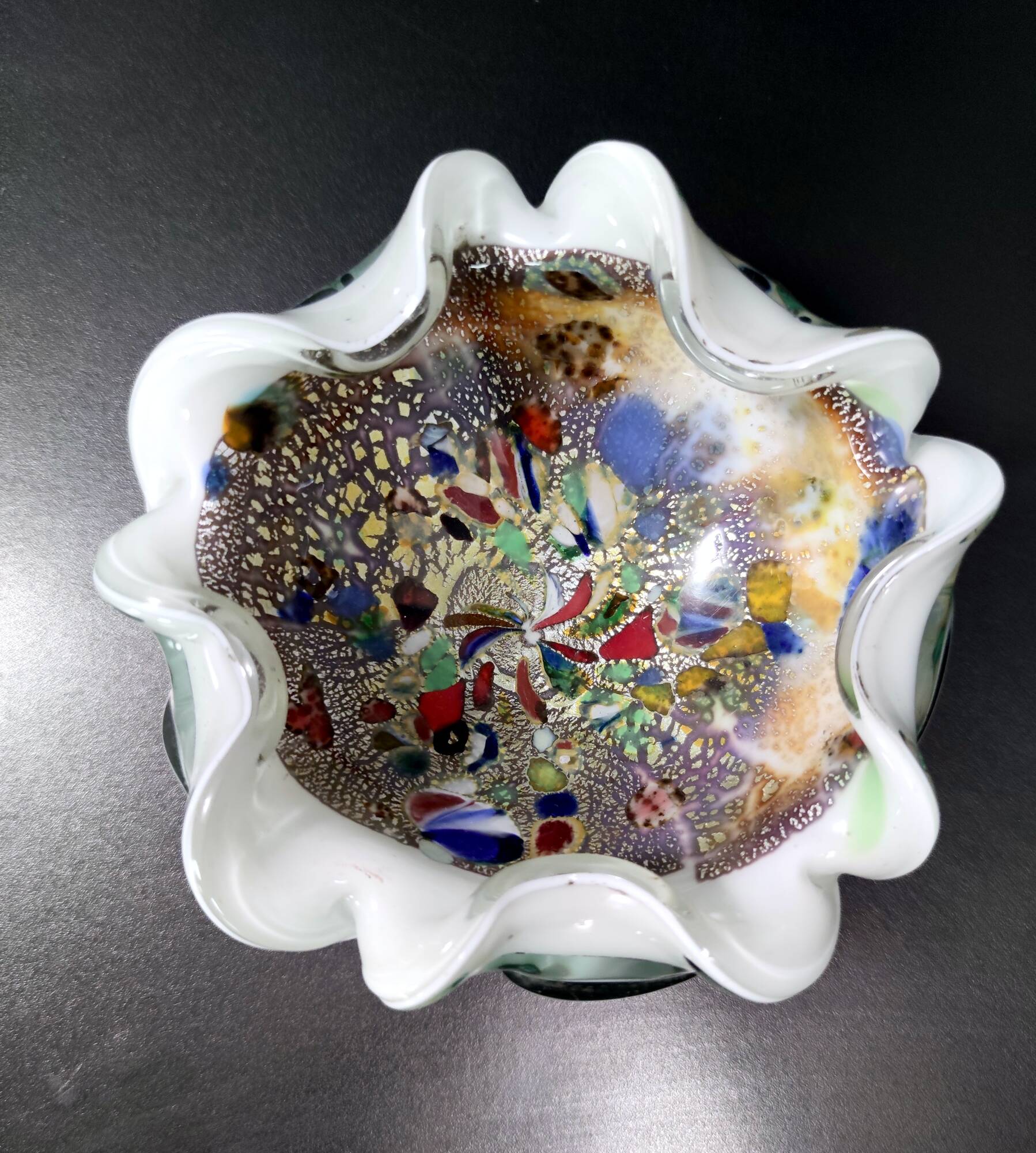 Murano Glass Ashtray or Trinket Bowl by Avem Attributed to Dino Martens