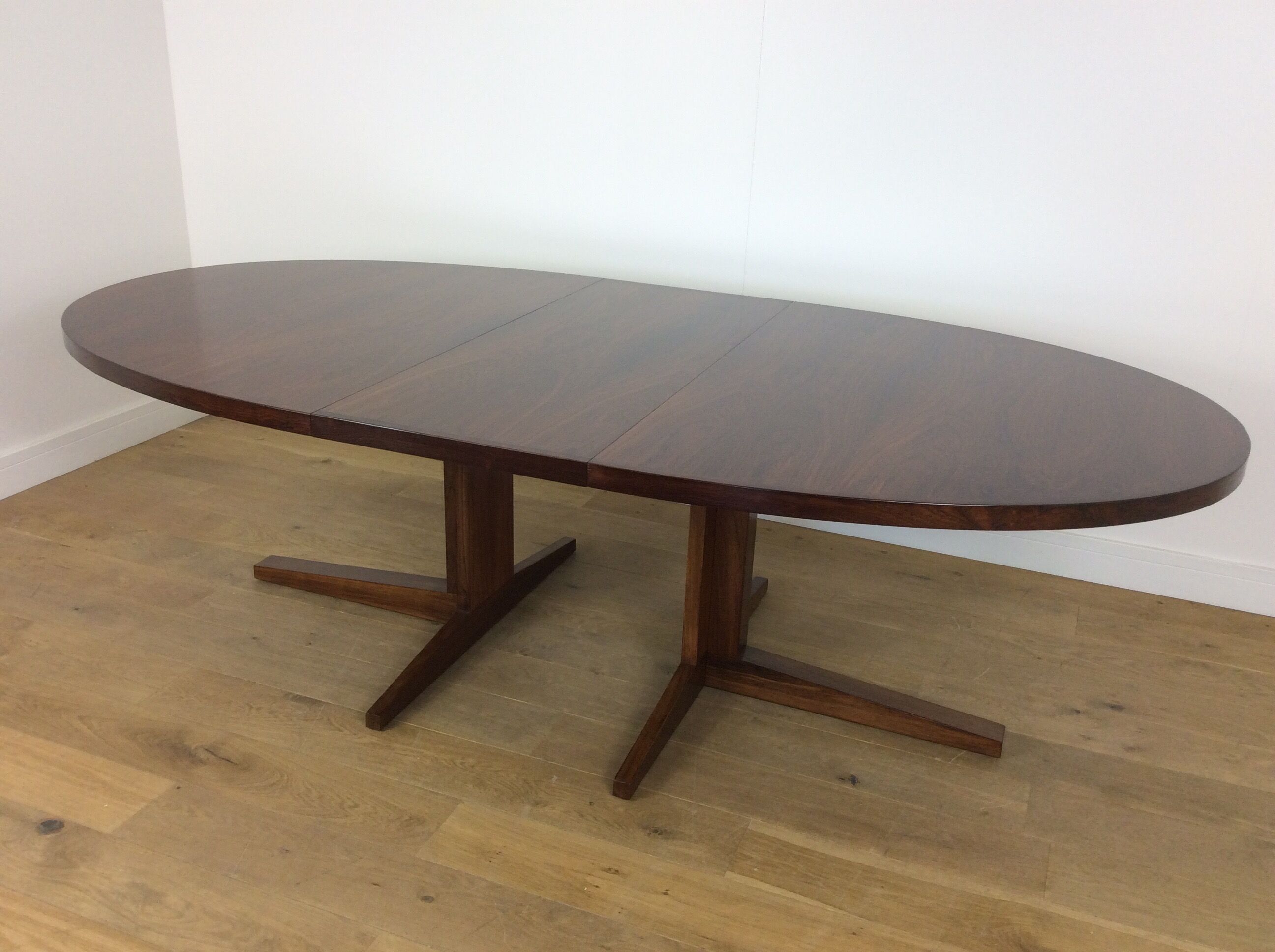 Mid century rosewood extendable dining table by John Mortensen