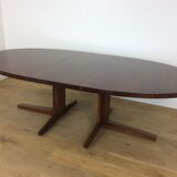 Table à manger à rallonge en bois de rose du milieu du siècle par John Mortensen