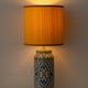 Granada Albarello Ceramic Table Lamp, Hand-Painted, New Silk Shade